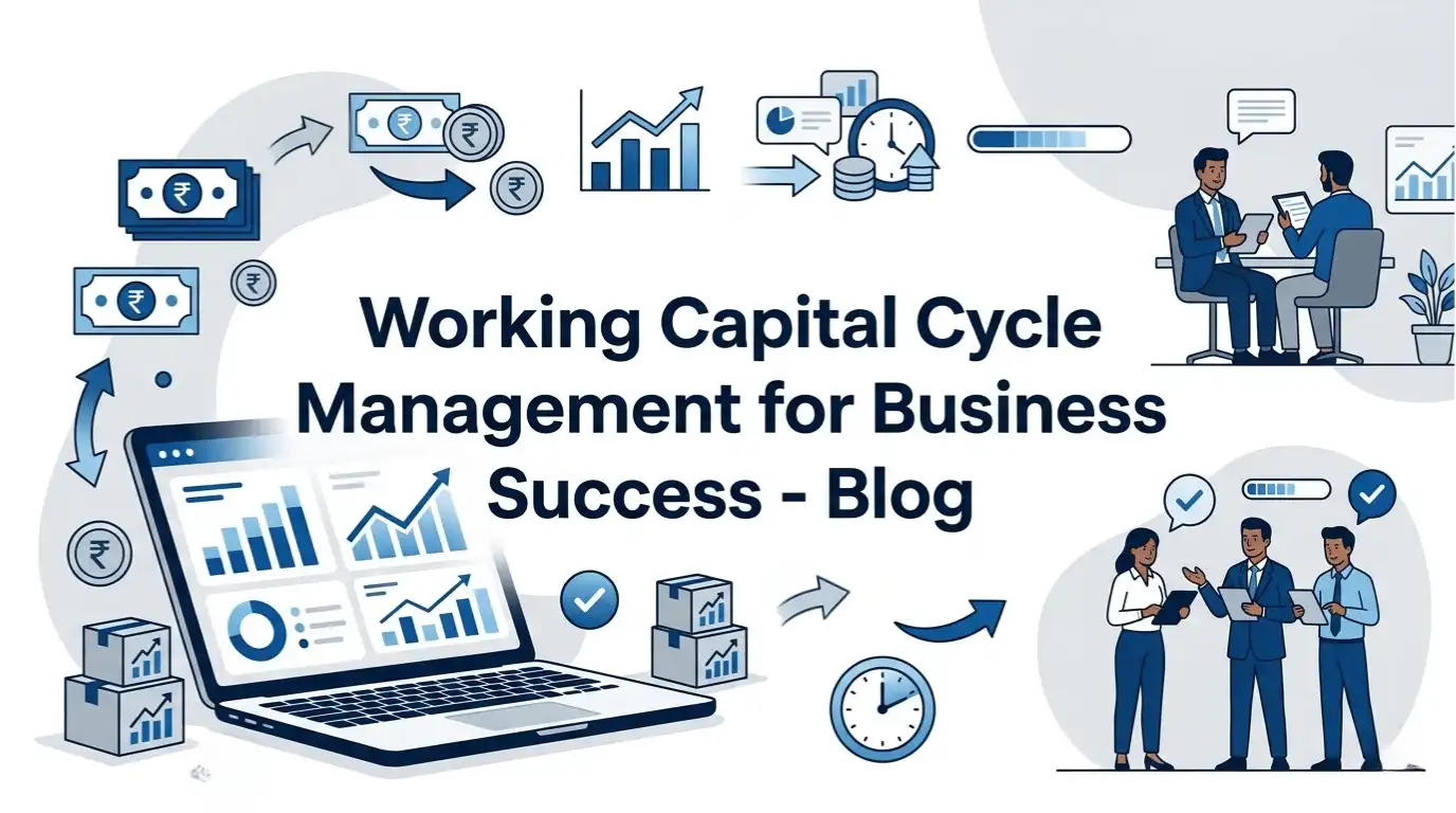 Professional finance blog image featuring Indian business professionals related to working capital cycle management for business success - blog explore essential strategies for effective working capital cycle management. learn how to, with finan