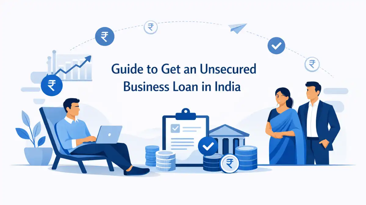 Professional finance blog image featuring Indian business professionals related to guide to get an unsecured business loan in india a comprehensive guide to unsecured business loans for indian companies. learn what unsecured business, with financing