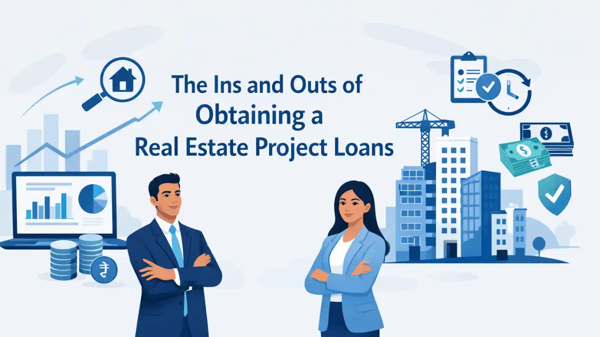 Professional finance blog image featuring Indian business professionals related to the ins and outs of obtaining a real estate project loans - blog secure fast financing with real estate project loans solutions in pune, pcmc, and mum, with finan