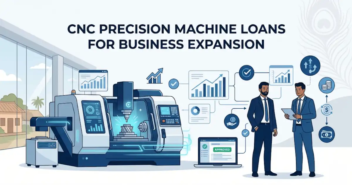 Professional finance blog image featuring Indian business professionals related to cnc precision machine loans for business expansion - blog terkar capital's cnc precision machine loans provide tailored financing solutions to acquire, with finan