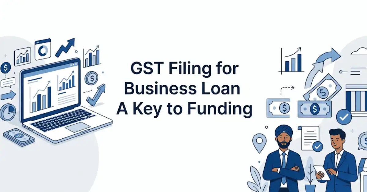 Professional finance blog image featuring Indian business professionals related to gst filing for business loan: a key to funding | terkar capital discover how gst filing can open up business loan opportunities, demonstrate your fina, with finan