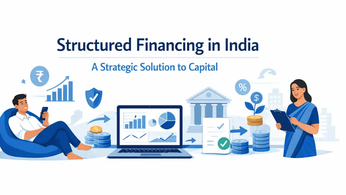 Professional finance blog image featuring Indian business professionals related to structured financing in india - a strategic solutions to capital structured financing offers customized capital solutions beyond traditional loans, id, with finan