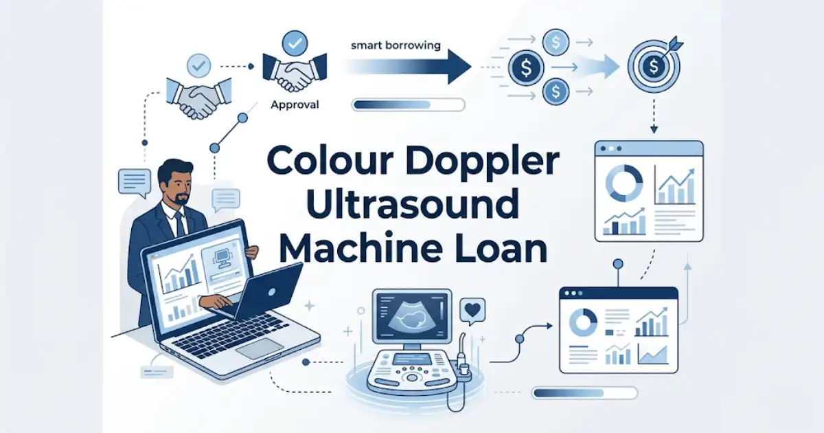 Professional finance blog image featuring Indian business professionals related to colour doppler ultrasound machine loan | terkar capital we provide tailored financing solutions to diagnostic centers to acquire color doppler ultraso, with finan