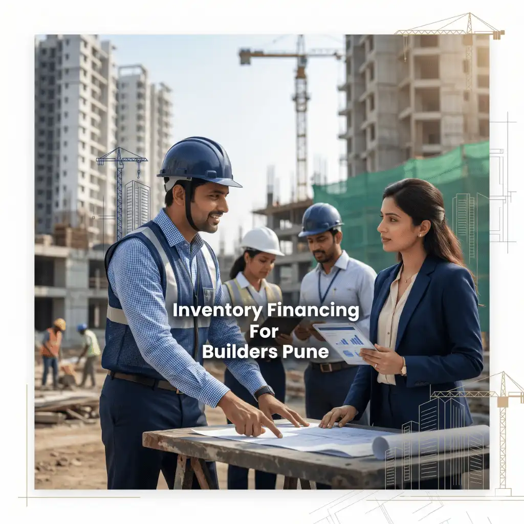 Indian professionals in construction and real estate with subtle building outlines over a soft construction backdrop. Clean center space, realistic lighting and a premium corporate style convey construction growth, trust and growth.