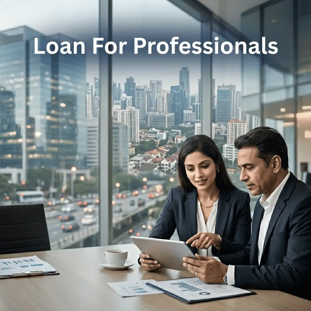 Indian professionals in business finance with subtle financial charts and graphs over a soft corporate office backdrop. Clean center space, realistic lighting and a premium corporate style convey business growth, trust and growth.