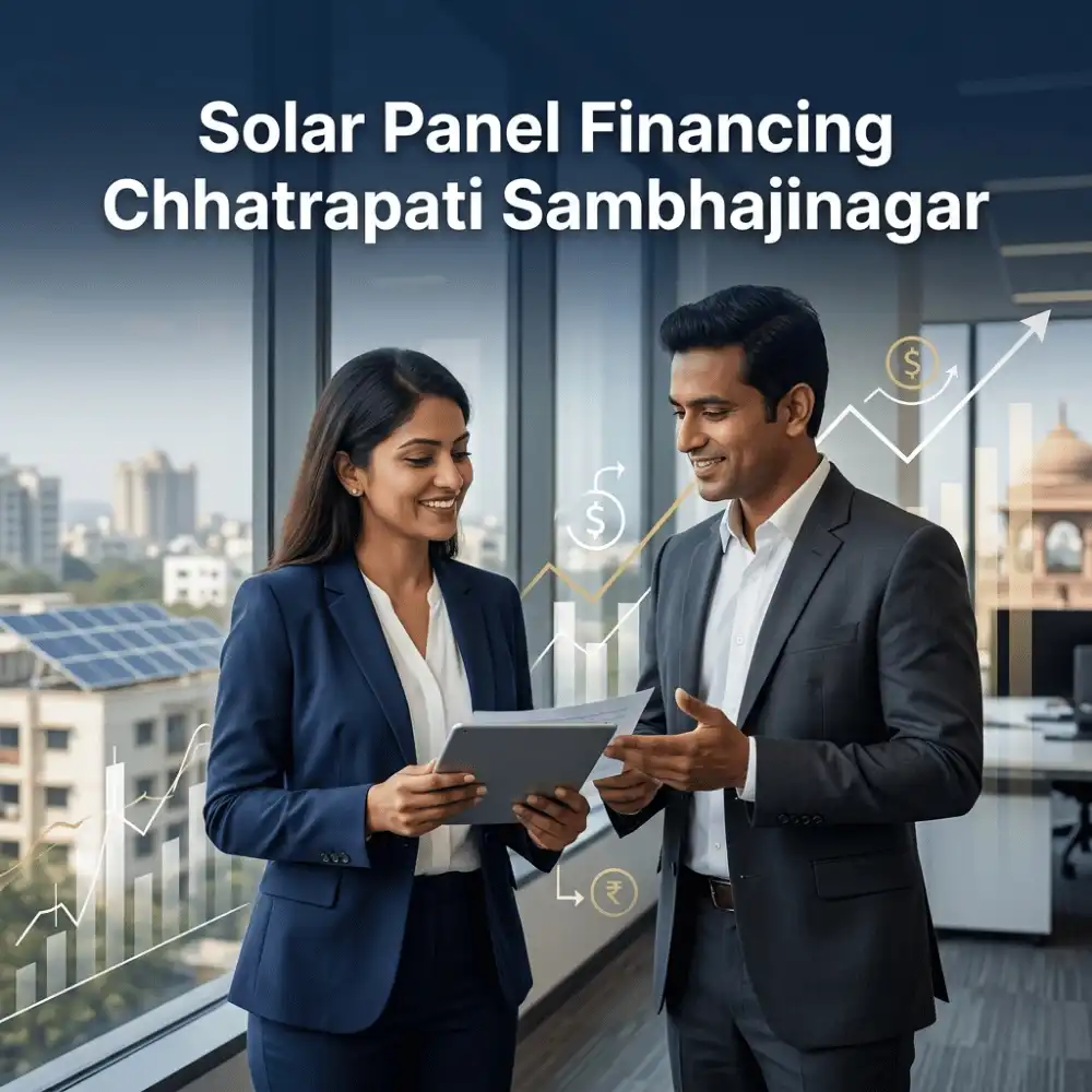 Indian professionals in business finance with subtle financial charts and graphs over a soft corporate office backdrop. Clean center space, realistic lighting and a premium corporate style convey business growth, trust and growth.