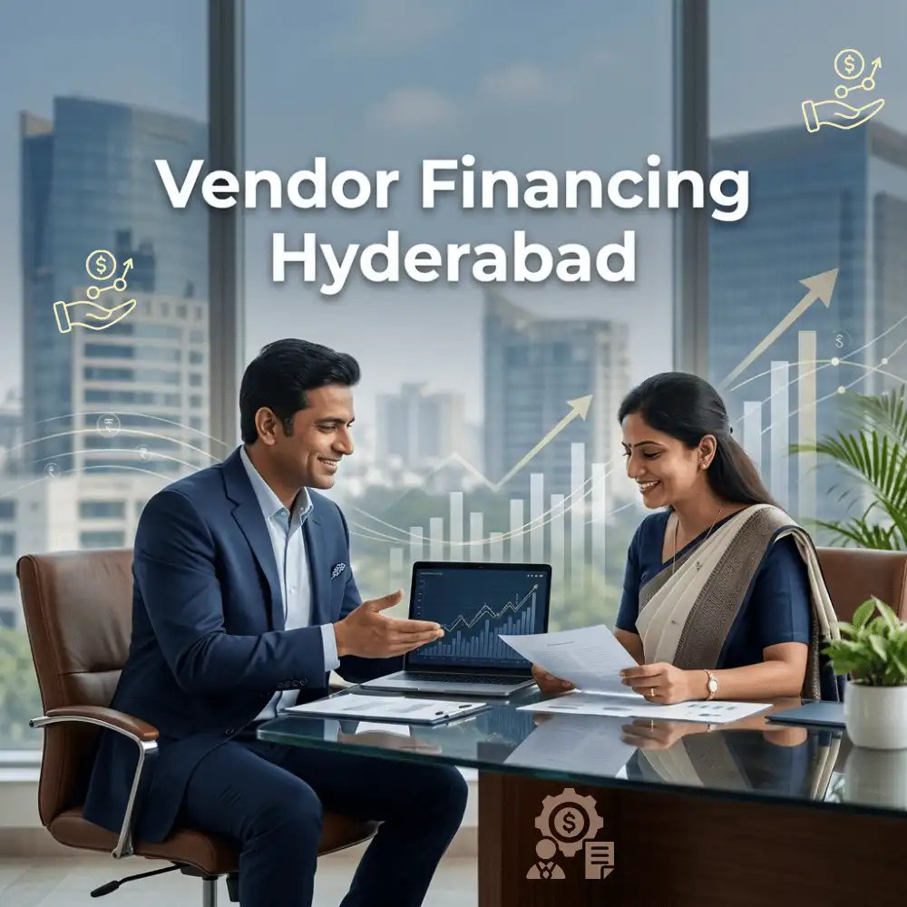 Indian professionals in business finance with subtle financial charts and graphs over a soft corporate office backdrop. Clean center space, realistic lighting and a premium corporate style convey business growth, trust and growth.
