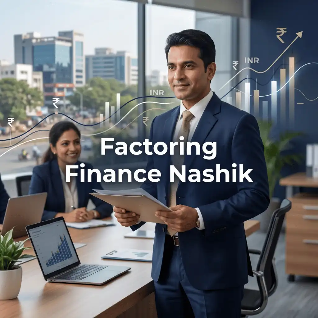 Indian professionals in business finance with subtle financial charts and graphs over a soft corporate office backdrop. Clean center space, realistic lighting and a premium corporate style convey business growth, trust and growth.