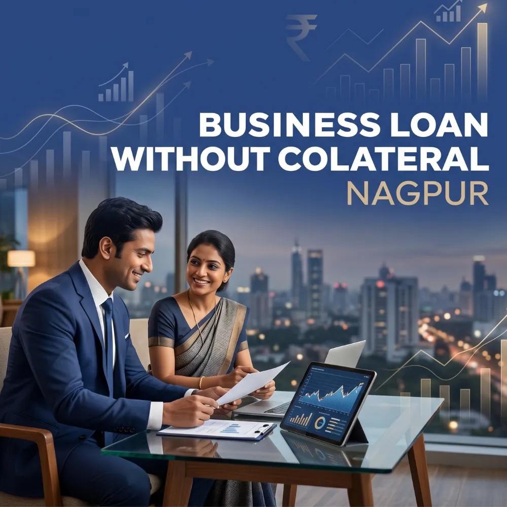 Indian professionals in business finance with subtle financial charts and graphs over a soft corporate office backdrop. Clean center space, realistic lighting and a premium corporate style convey business growth, trust and growth.