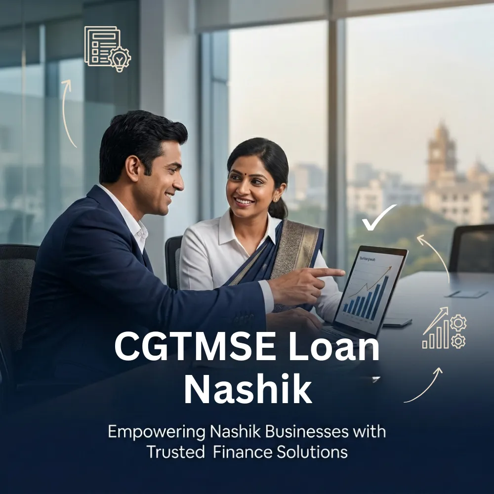 Indian professionals in business finance with subtle financial charts and graphs over a soft corporate office backdrop. Clean center space, realistic lighting and a premium corporate style convey MSME support, trust and growth.