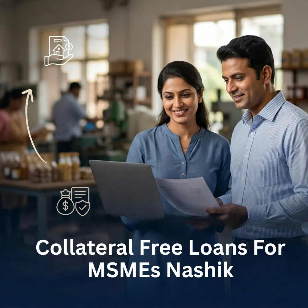 Indian professionals in MSME business operations with subtle small business icons and shop outlines over a soft small business backdrop. Clean center space, realistic lighting and a premium corporate style convey MSME support, trust and growth.