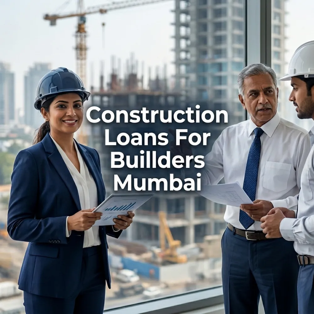 Indian professionals in construction and real estate with subtle building outlines over a soft construction backdrop. Clean center space, realistic lighting and a premium corporate style convey construction growth, trust and growth.