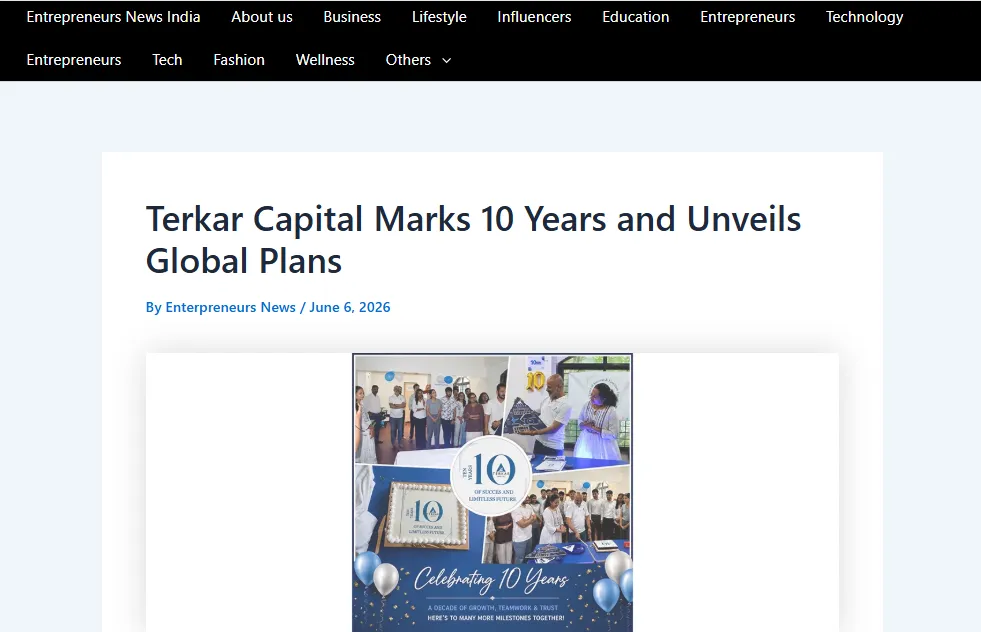 Enterpreneurs News site image
